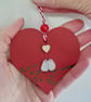 Sea Glass Lovebirds Heart, Handmade Wedding & Engagement Keepsake, Romantic Gift - Image 5
