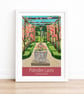 Polesden Lacey Rose Garden travel poster print by Susie West