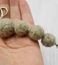 Felted bead Bag Charm - Key Ring Beige - Image 1