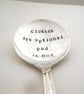 Clothes are optional, pud is not, Handstamped Naturist Xmas Pudding Spoon - Image 1