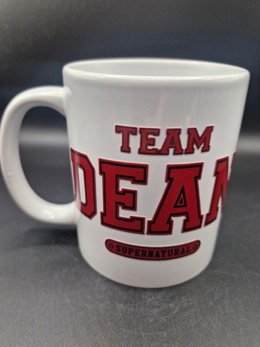 New Supernatural Mug Team Dean TV Series Winchester Brothers Fan Art