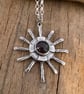 Silver Star Relic Pendant with Garnet - Image 3