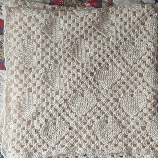Crochet hearts baby Blanket 