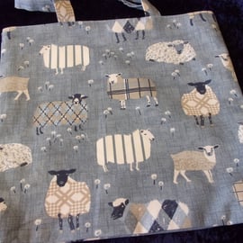 Denim Blue Eco Friendly Bag with Sheep