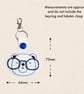 Kawaii Bear Keyring - Embroidered Animal Bag Charm with Glasses - Image 4