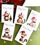 Festive cat Christmas card Santa feline in hat greeting pet lover holiday wishes - Image 10