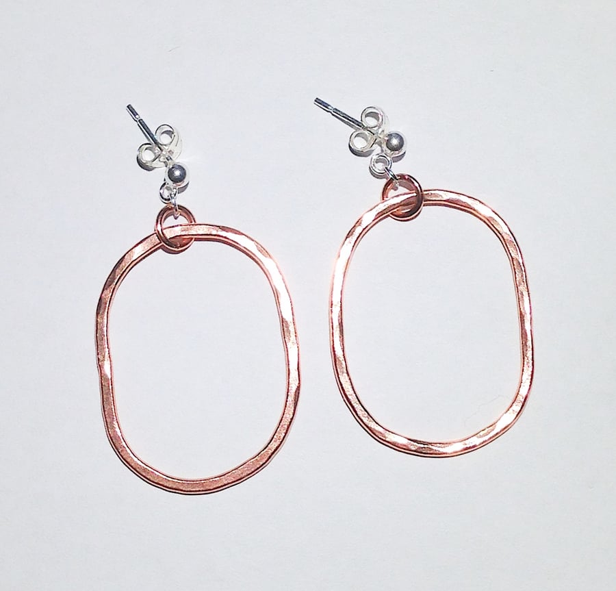 Handmade Copper Earrings - UK Free Post