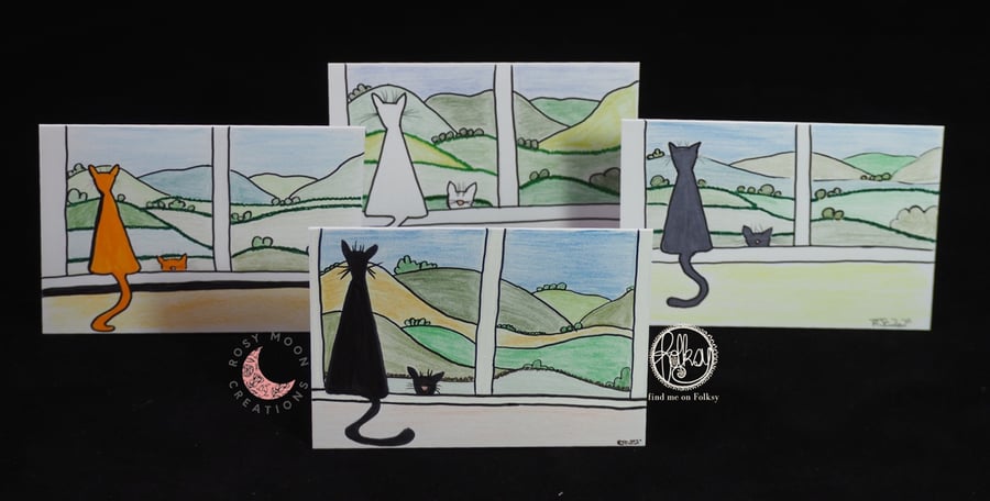 Country Cats Blank Card