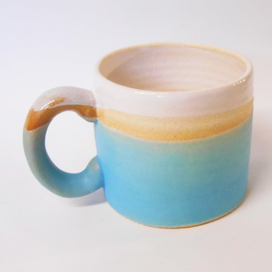 Mug Lovely Turquoise Blue ceramic.