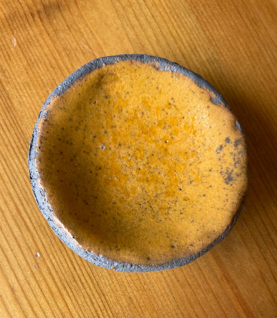 SALE! - Rustic raku trinket dish