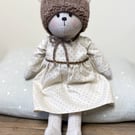 Dotty, a handmade cloth teddy bear by Clayton Bears.