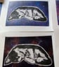 Dreamy Limited Edition Original Collagraph Print Art Cat - Image 5