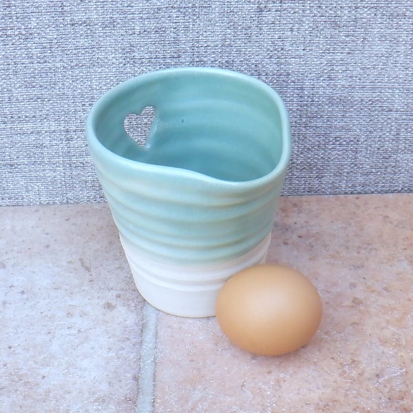 Egg separator jug wheelthrown stoneware handmade ceramic pottery