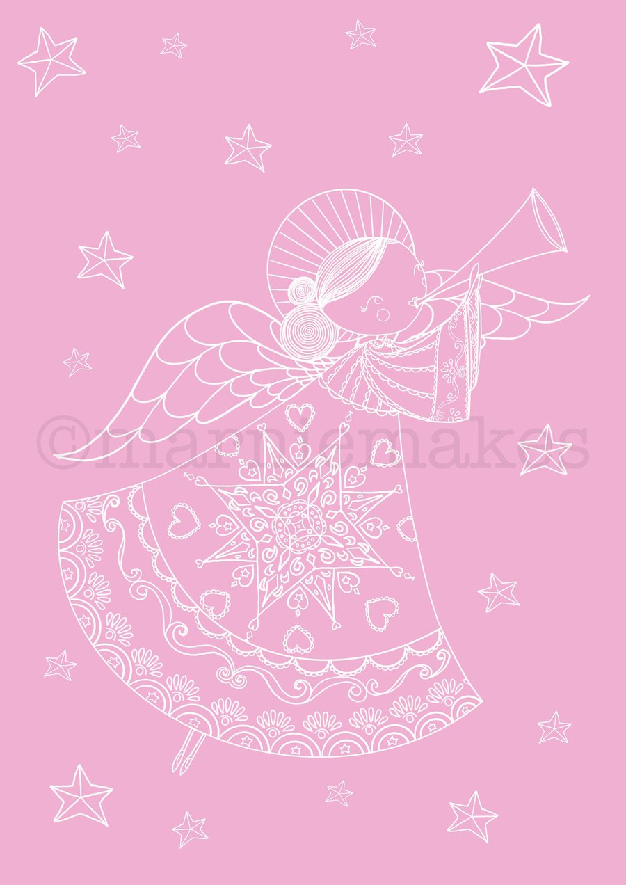 Time To Shine (pink) - A4 Giclee Print