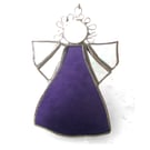 Angel Purple Stained Glass suncatcher Christmas decoration 029