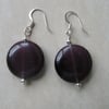 Purple Glass Bead Earrings