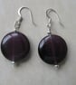 Purple Glass Bead Earrings - Image 1
