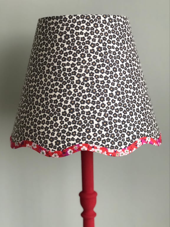 NEW  Liberty Fauna- Handmade Scalloped table Lampshade 