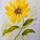 Sunflower sunshine watercolor painting