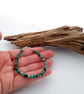 Natural Turquoise Beaded Bracelet with Adjustable Slider Clasp, Sterling Silver - Image 3