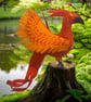 Hand Embroidered Felt Phoenix Hanging Decoration - Image 1