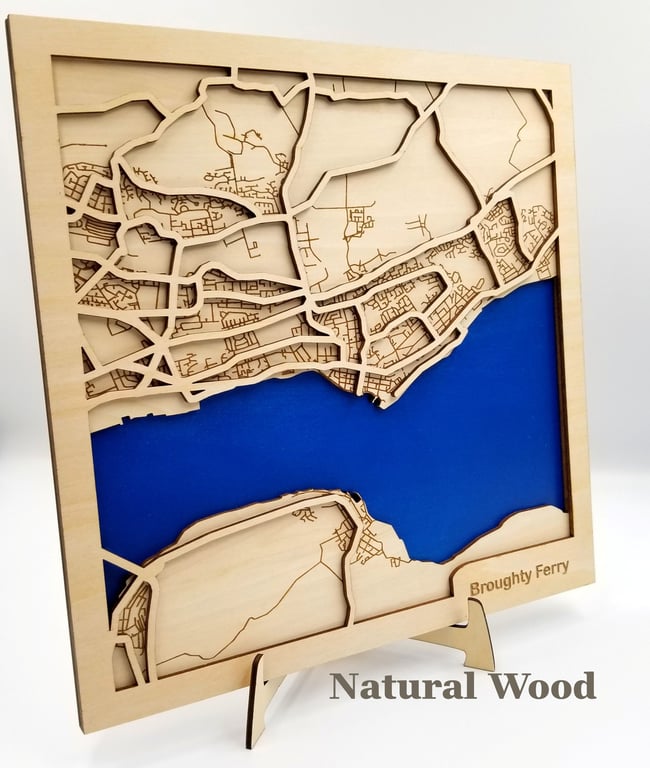 3D Wooden Laser Cut Map. Custom Location with Personalised Message. 28cm x 28cm