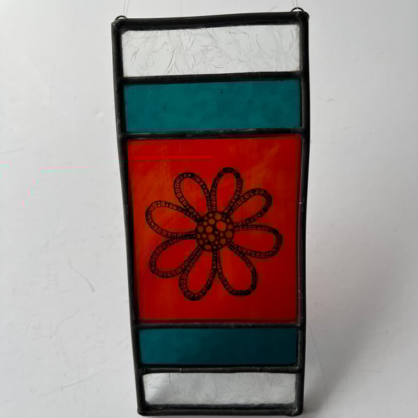 Perfectly Imperfect Stained Glass Daisy Panel 