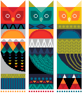 059 - Geometric Scandinavian Folk Art Owls - Cross Stitch Pattern - Image 2