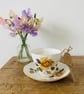 Sweet Pea Tea Cup Candle with Saucer Summer Seconds - Image 1