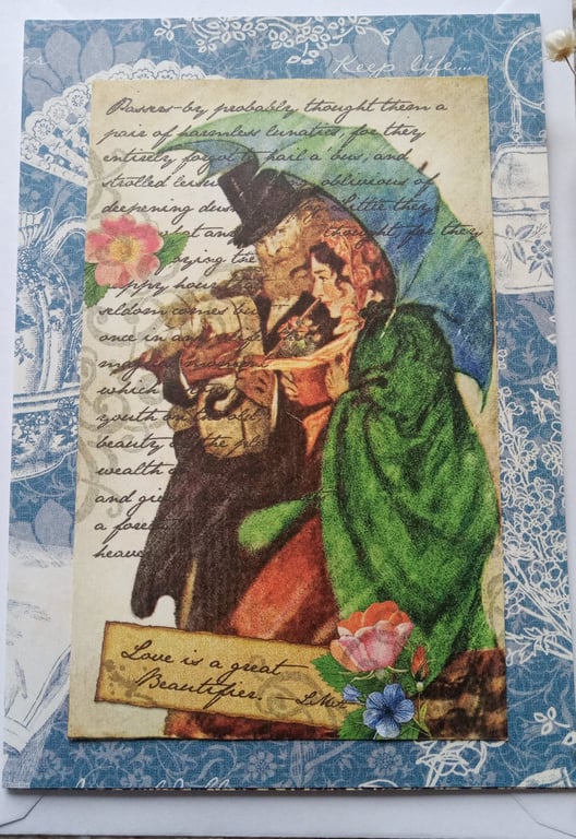 Vintage-style greeting card - Anniversary Card - Unique Card