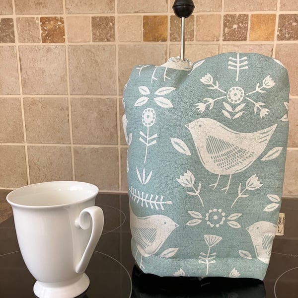 Birds Cafetiere Cosy, Handmade in the UK