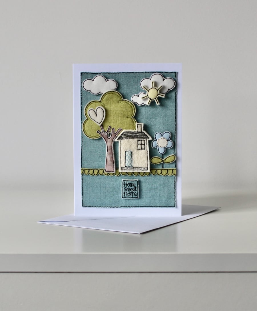 'Home Sweet Home' - Handmade Blank Card