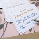 Personalized Foil Wedding Advice Cards