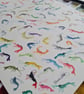 Original hand painted watercolour silly tiny shrimp art - Image 5