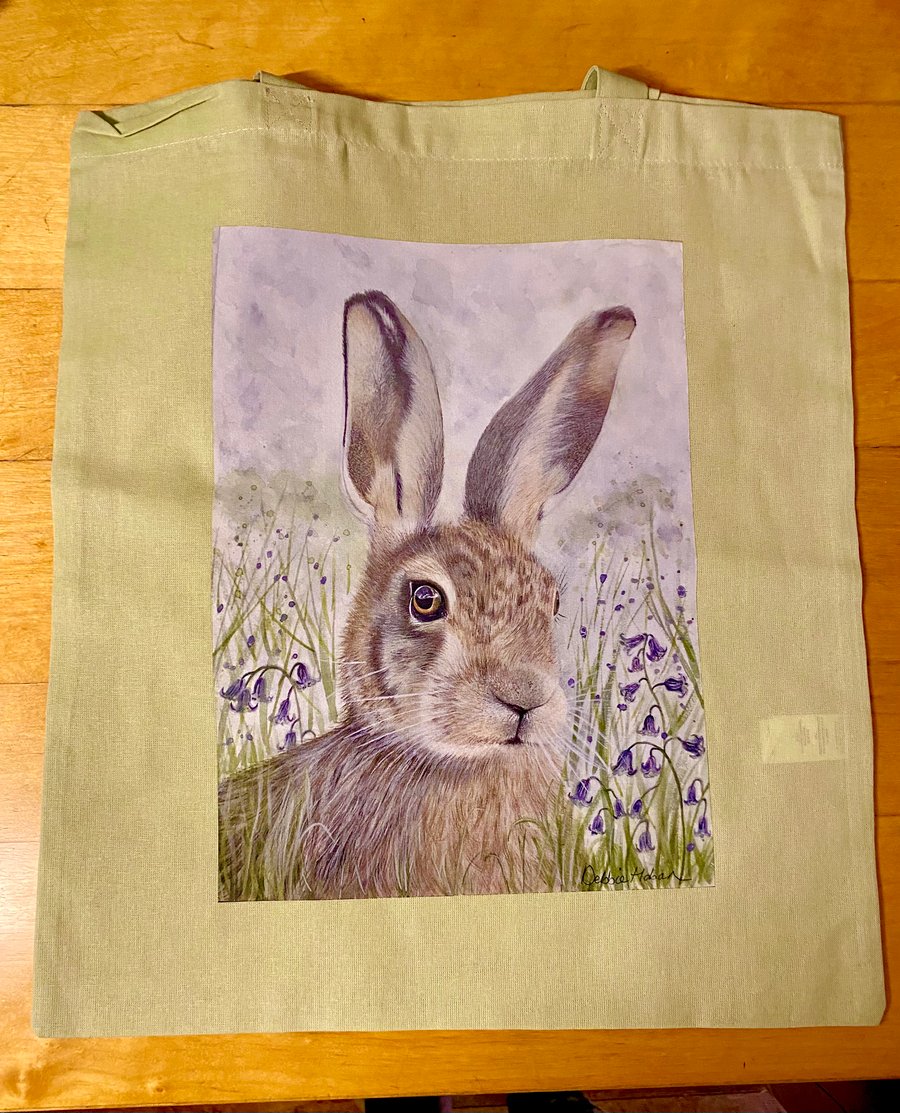 Printed Hare Tote Bag 