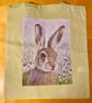 Printed Hare Tote Bag 