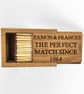 Personalised Oak Matchbox Cover – Engraved Fireside Gift - Image 1