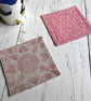 Hand Printed Linen Coaster Set - Image 2