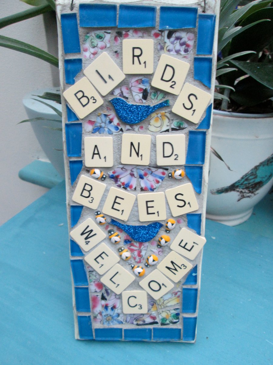 Bees and Birds Welcome sign