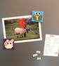 Rabbit Fridge Magnet - original magnetic art of cute white and brown bunny - Image 7