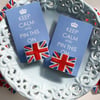 Handmade Union jack brooch - Keep calm - British flag brooch - Jubilee