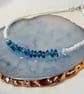 Blue Triangle Glass Anklet - Image 4