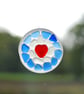 Blue beach glass sun catcher - small - Image 1