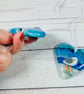 Fused glass hanging seagull heart - Image 3