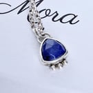 Lapis Lazuli pendant - 18" sterling silver chain