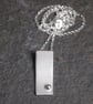 arc pendant necklace, sterling silver necklace, textured silver necklace - Image 6