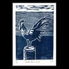 Rooster Faces West