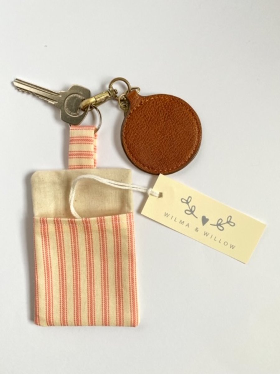 Washable face mask bag keyring- pouch- storage