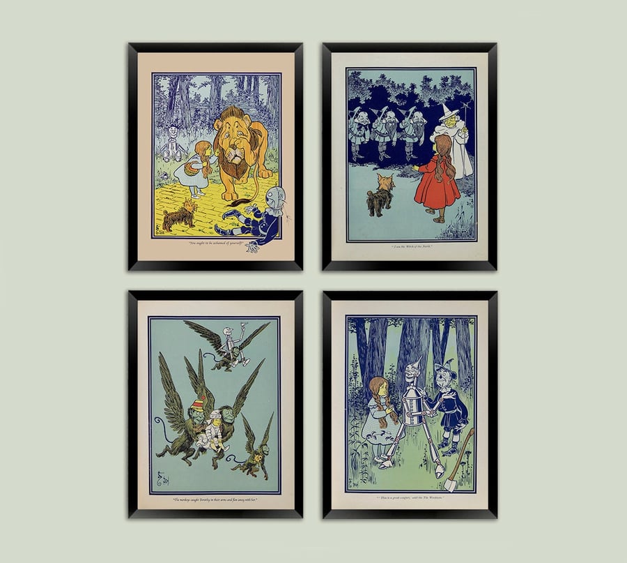 Wizard of Oz Prints: W.Denslow Book Illustrations