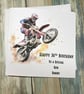Motorbike Birthday Card Bike Happy Birthday Card for Son Brother Cousin  - Image 1